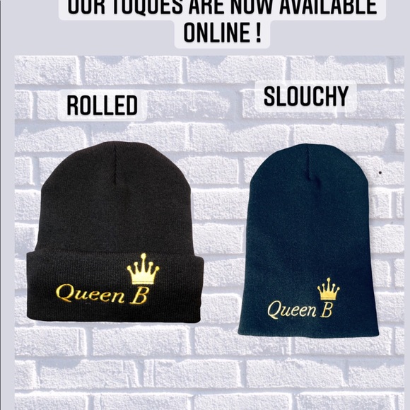 My Queen B toques (2ways to be worn slouchy or rolled) - Picture 2 of 4